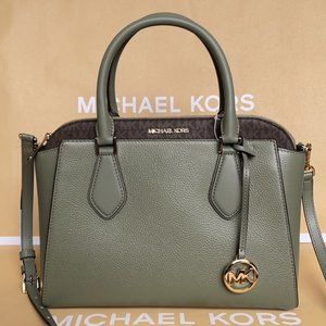Michael Kors Daria Large Satchel Bag Leather